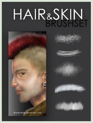 Hair brush photoshop add-ons to create hair and fur