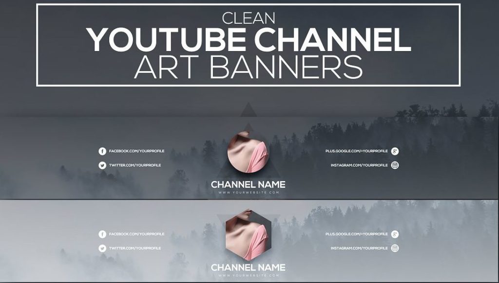 Game  Channel Art Template - Download in PSD