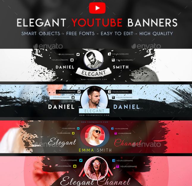 Photoshop Gaming Banner/Channel Art Template (.psd download