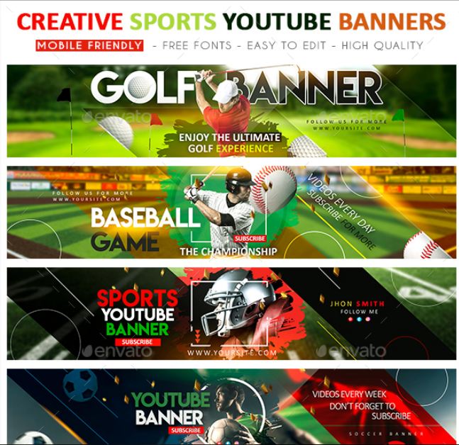 Free  Gaming Banner Templates for Photoshop (PSD)