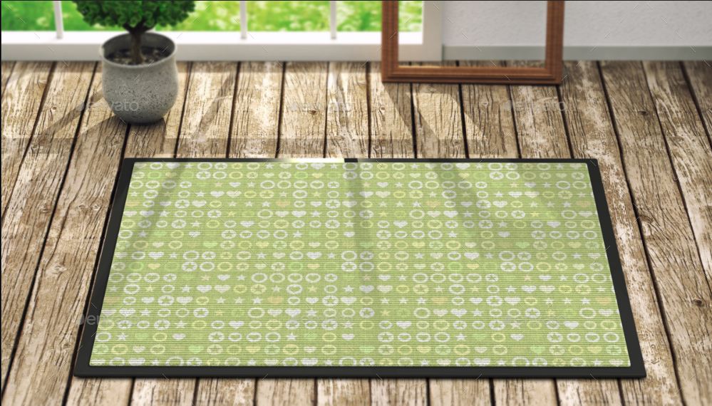 Mockup Two Trafficmaster Racetrack Welcome Door Mat Mockups 