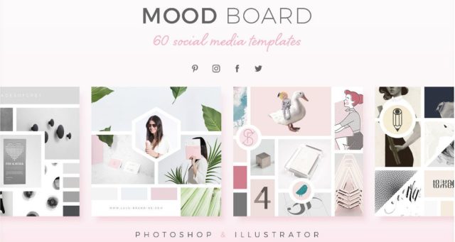 Mood Board Mockup Templates for Branding - Texty Cafe