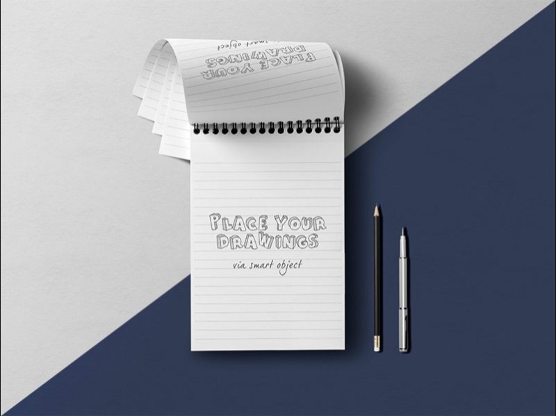 Large Drawing Pad Notepad Mockup PSD JPG Graphic by PrisonerRabbit ·  Creative Fabrica