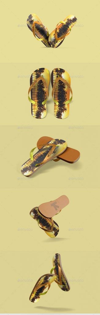 Sandals, Slippers & Flip Flop Mockup Psd Templates - Texty Cafe