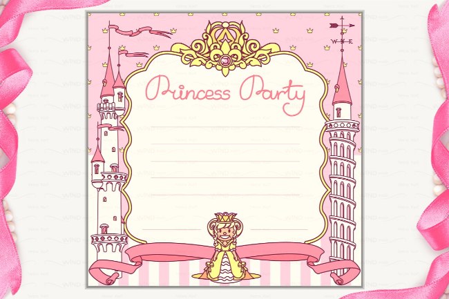baby princess invites printable